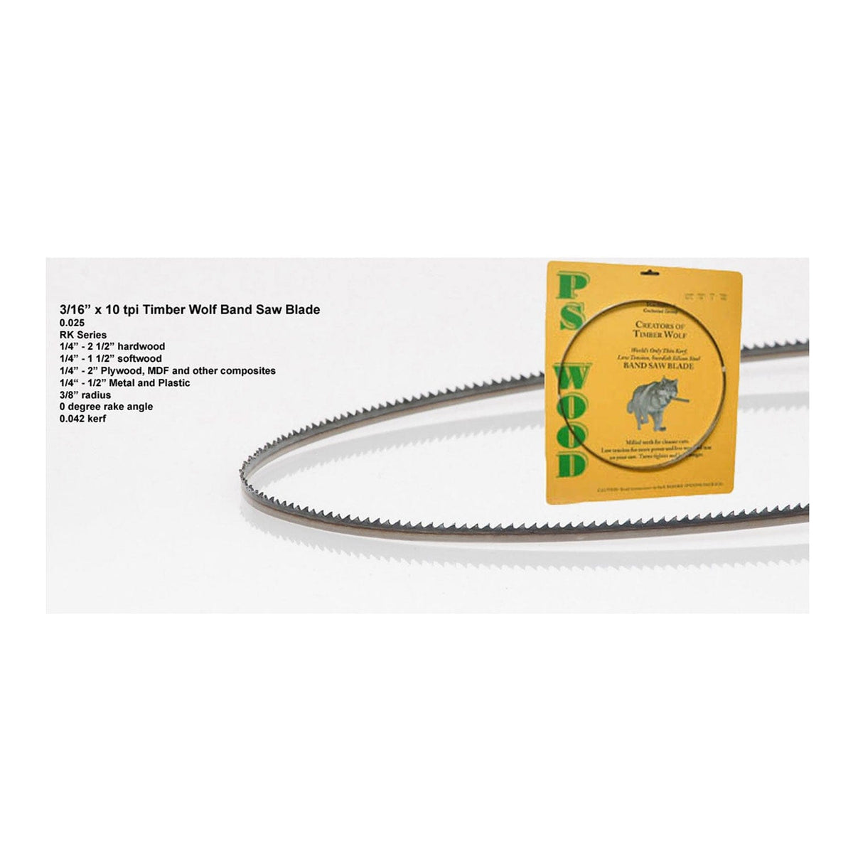 Bandsaw Blade - 72" x 3/16" x .025" x 10 TPI - Raker