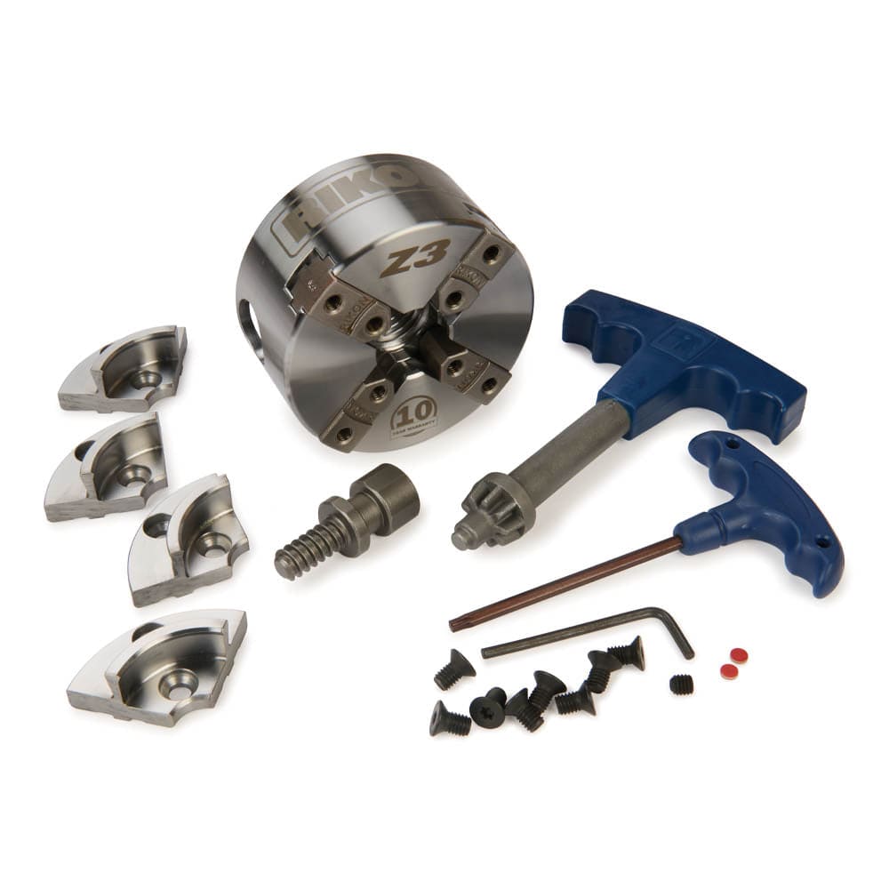 Z3 4-Jaw Lathe Chuck - Direct Thread - 1" x 8 TPI