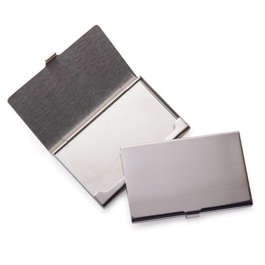 Engravable Metal Business Card Holders - Aluminum - 2 Piece
