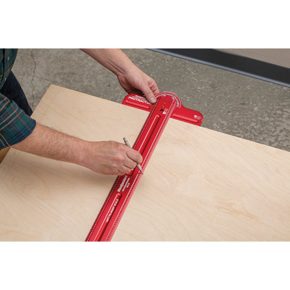 Precision Woodworking Protractor Head with Rack-It