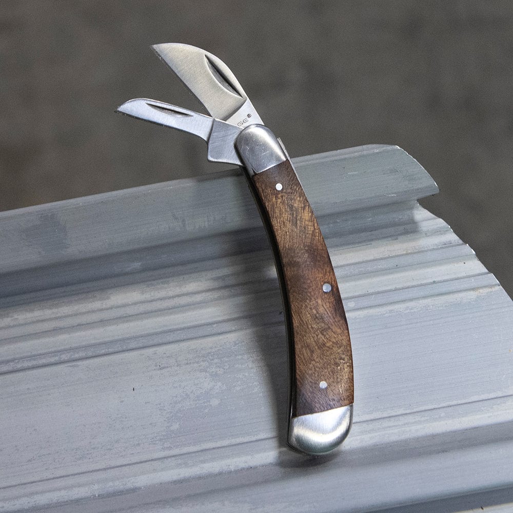 Vision Maker - Maple Burl Wood Woodcarving Pocket Knife