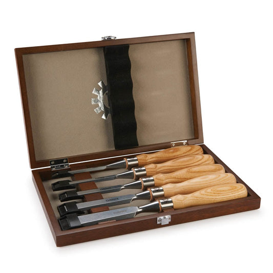 Richter Beveled Edge Chisel Set with Wood Box - 5 Piece