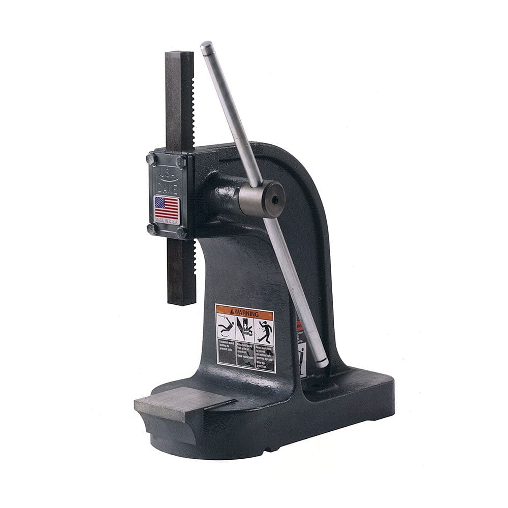 Single Leverage Arbor Press - Model Y - Platen Type - 1-1/2-Ton