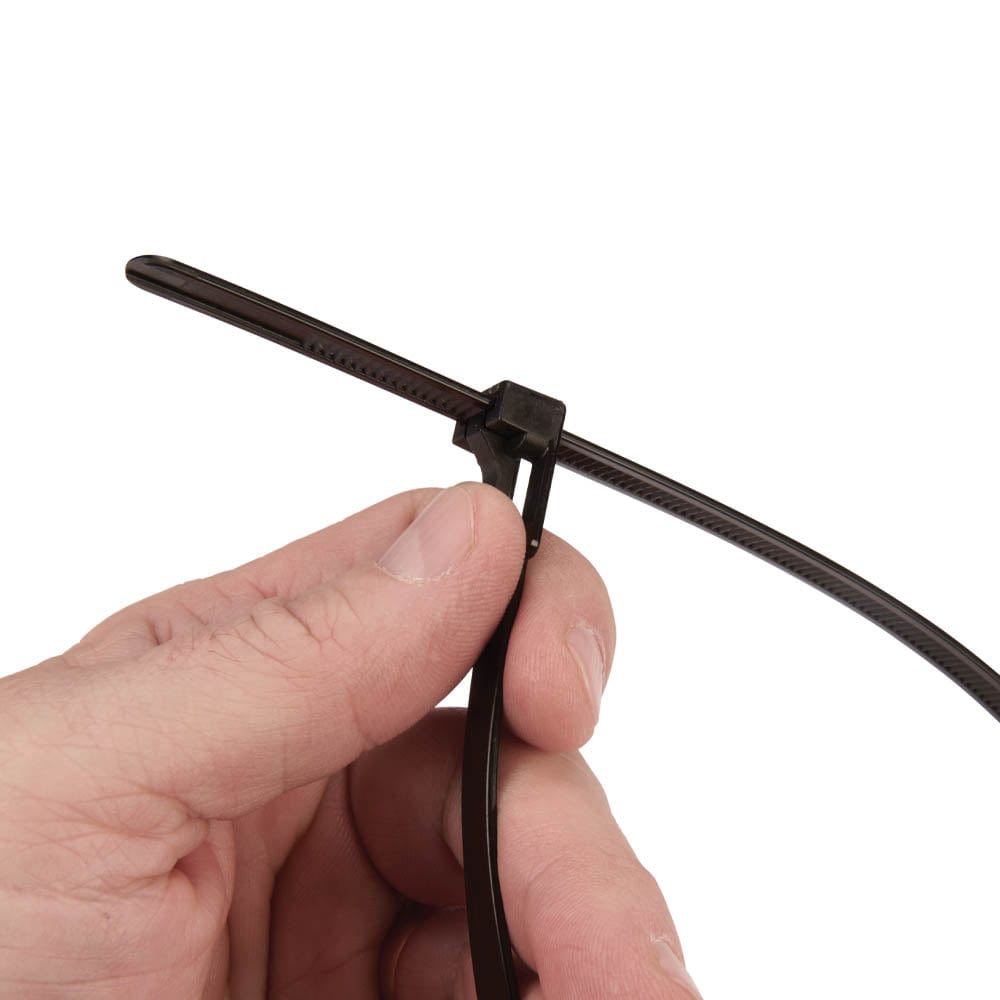EZ Release Reusable Cable Ties - 19-11/16" - 75 lb Tensile Strength - 10 Pack
