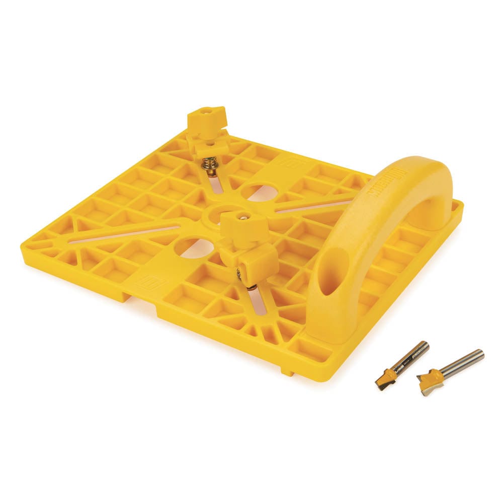 MATCHFIT Grid Routing Guide with 1/4" SH Relief and Dovetail Router Bits