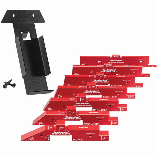 3D Setup Blocks with Rack-It - 7 Piece Set