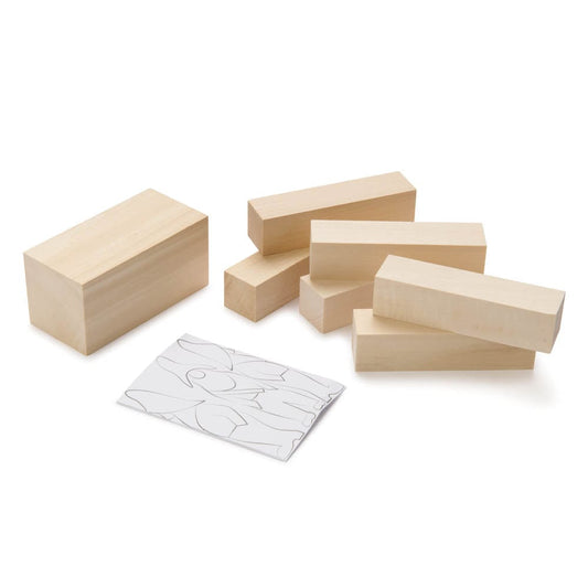 Basswood Carving Block Kit - 7 Piece