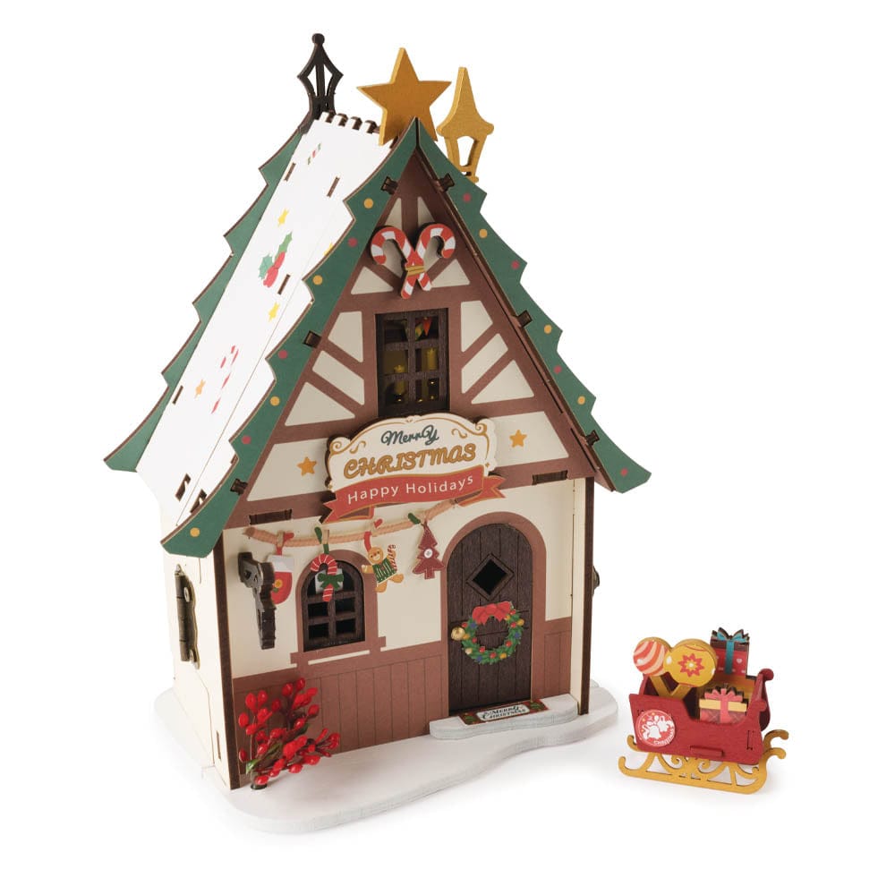 Twinkling Christmas House Model Kit