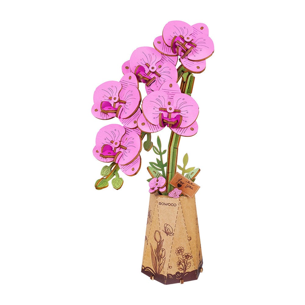 Purple Moth Orchid 3D Wood Puzzle Kit