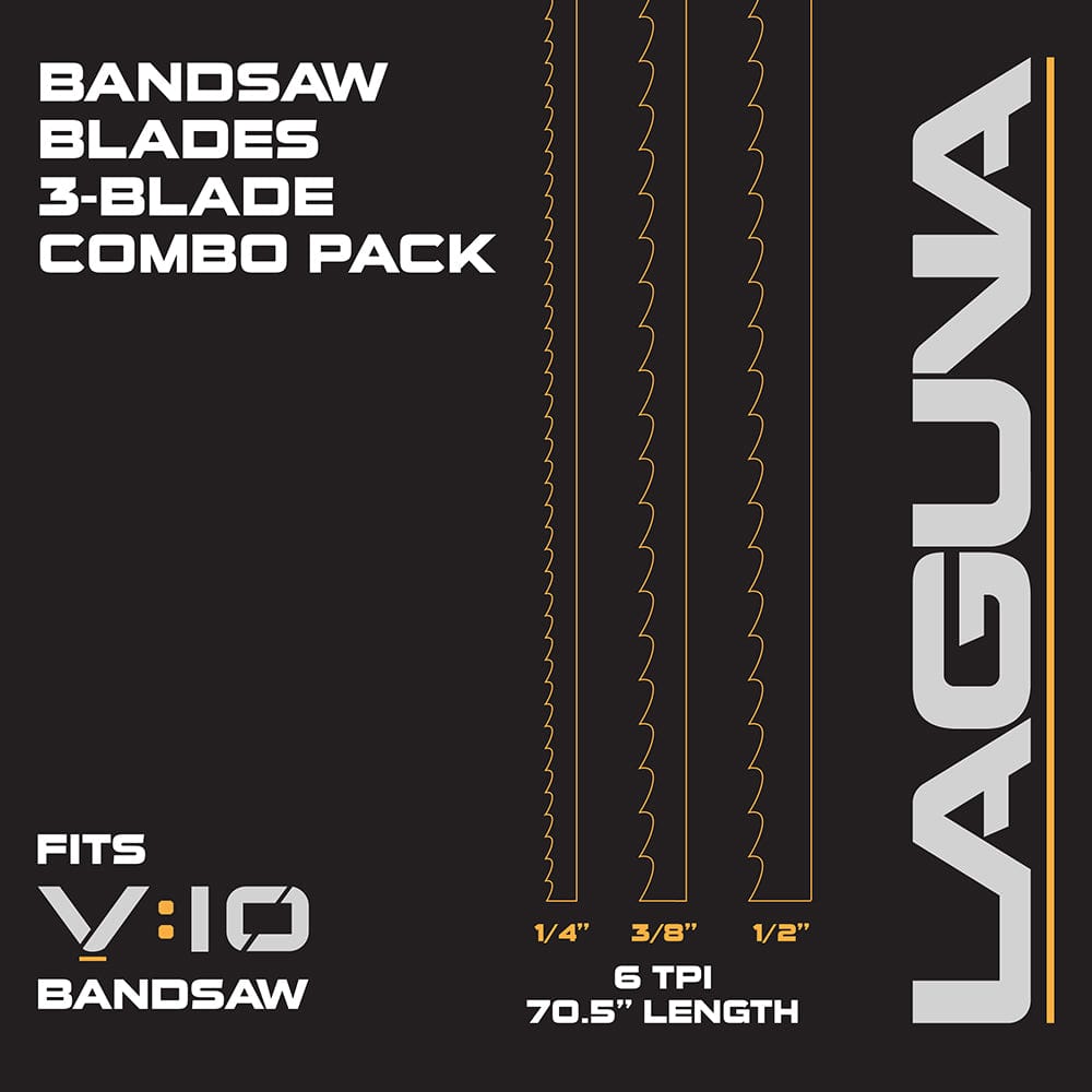 Assorted Bandsaw Blade Pack for V:10- 3 Pack