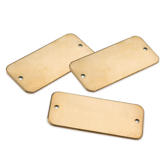 Nameplate Engraving Blank - Brass - 3 piece