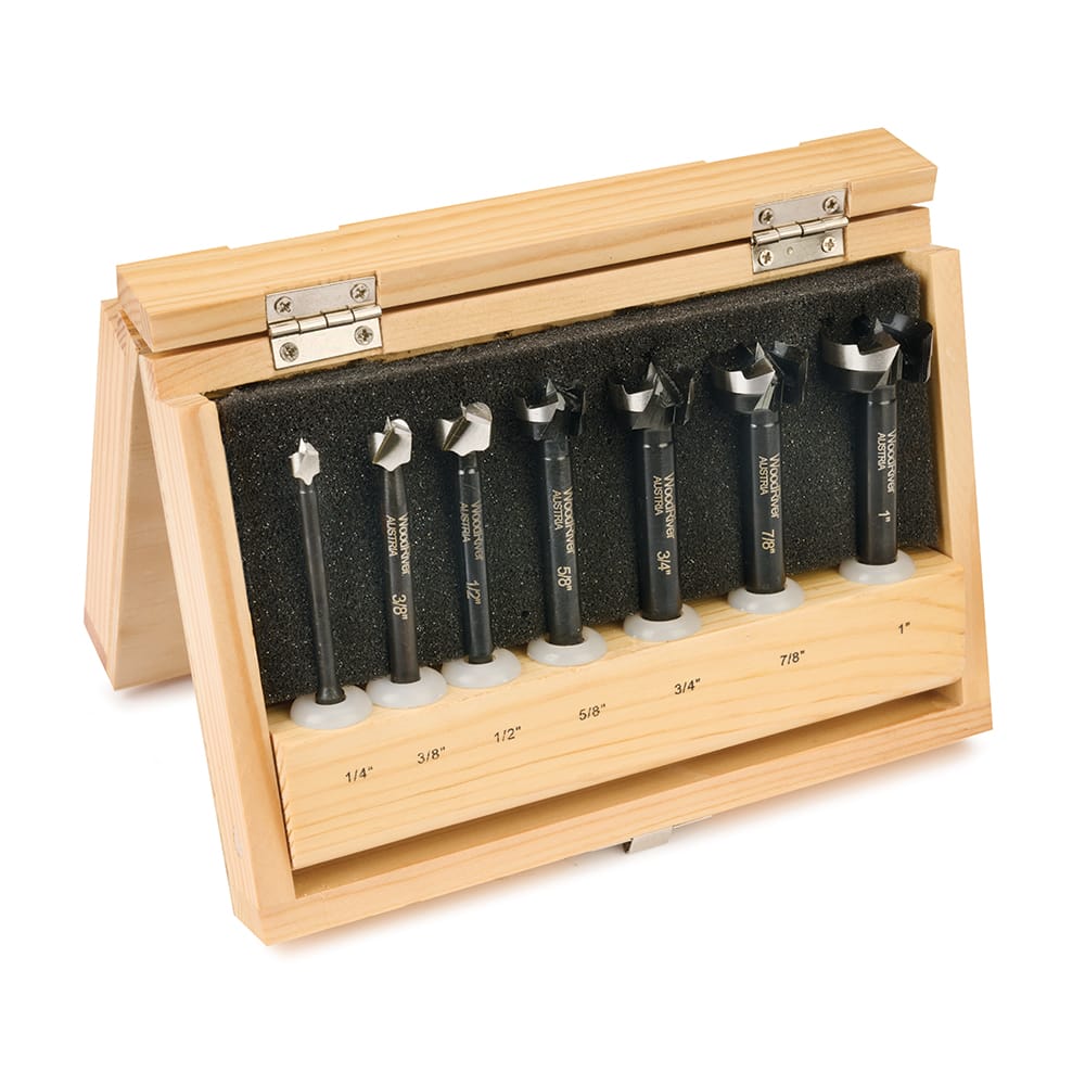Austrian-Forged Carbon Steel Forstner Bit Set – Imperial - 7 Piece