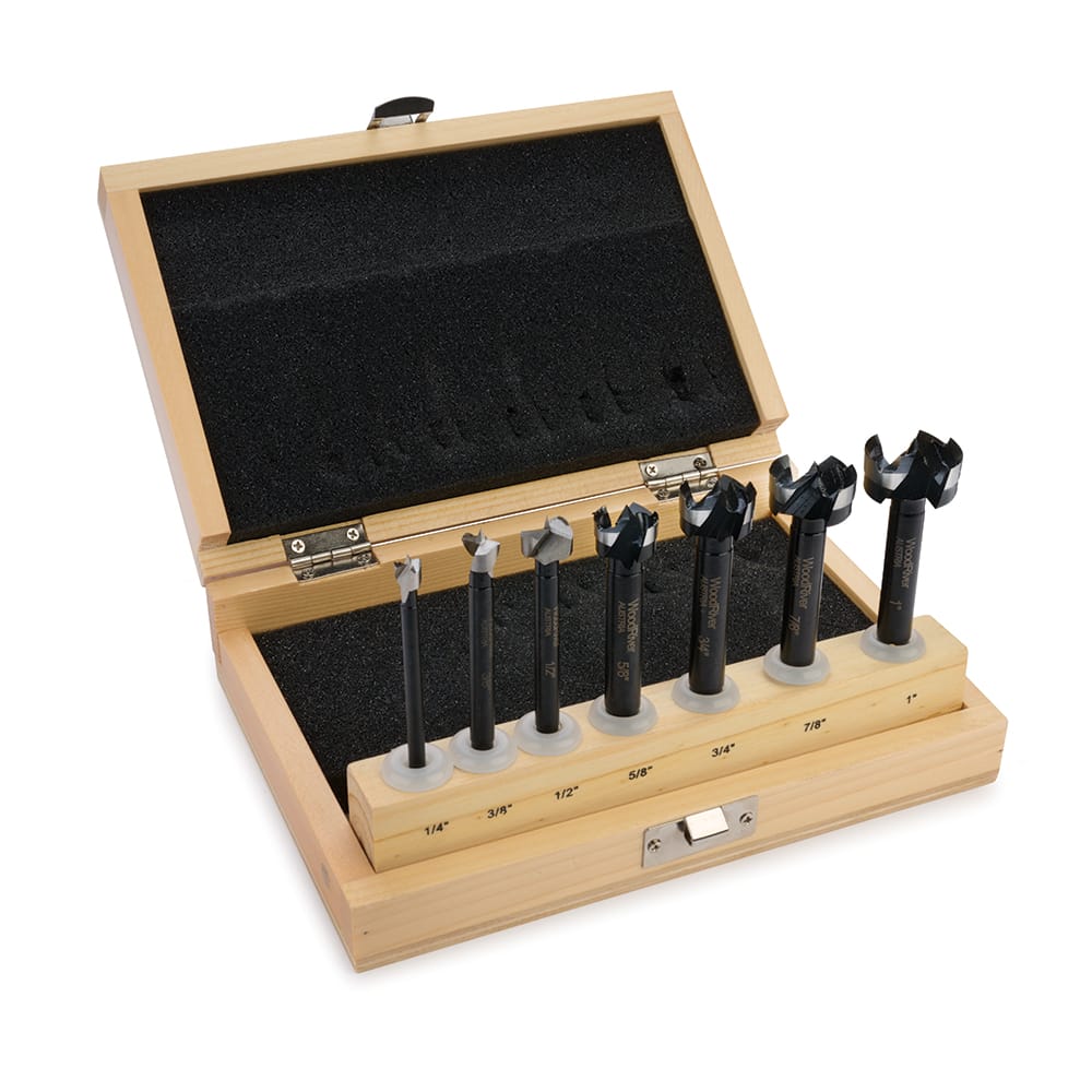 Austrian-Forged Carbon Steel Forstner Bit Set – Imperial - 7 Piece