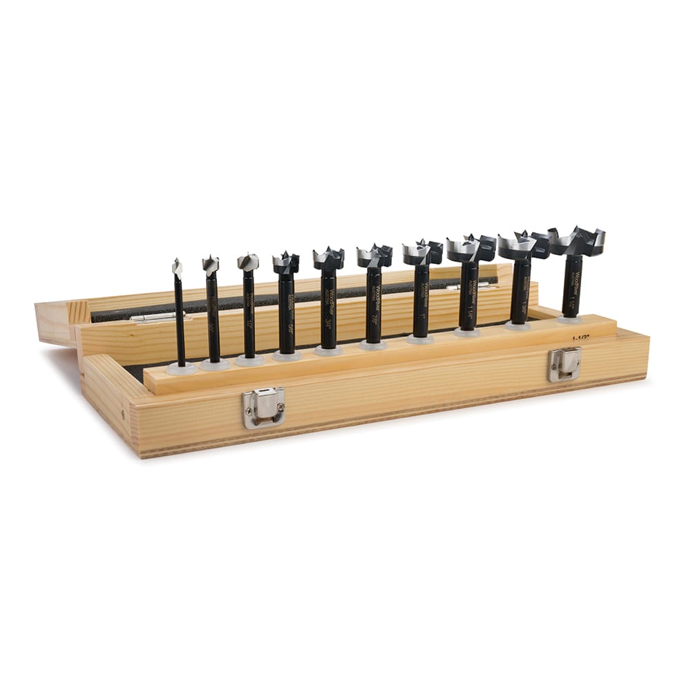 Austrian-Forged Carbon Steel Forstner Bit Set – Imperial - 10 Piece