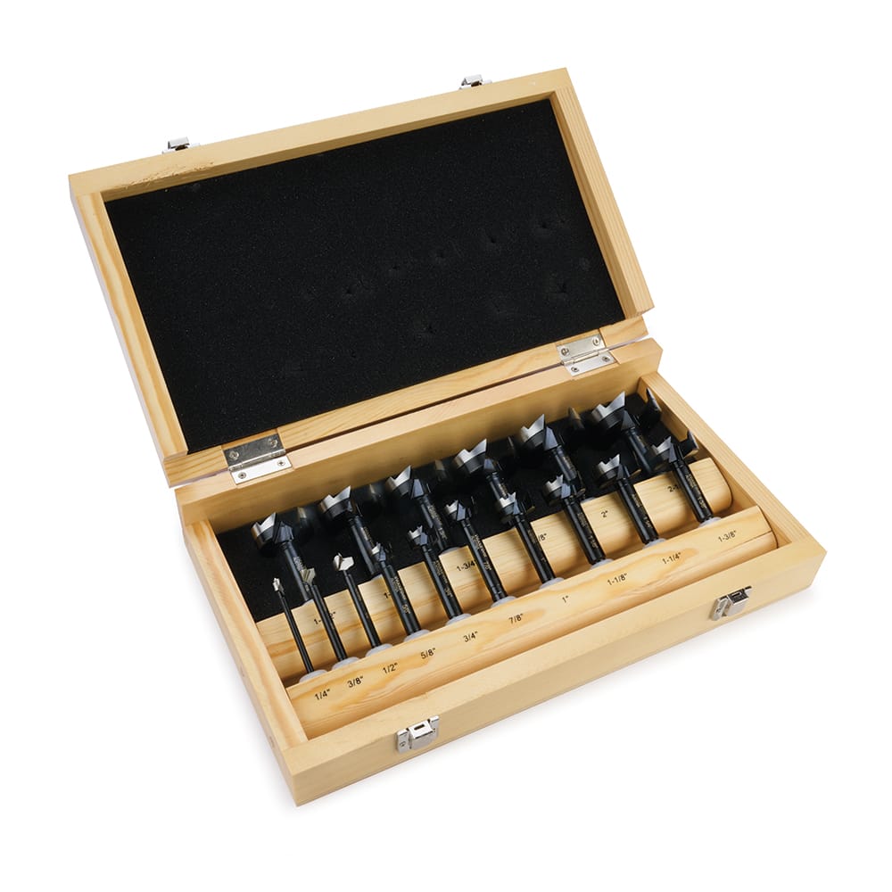 Austrian-Forged Carbon Steel Forstner Bit Set – Imperial - 16 Piece