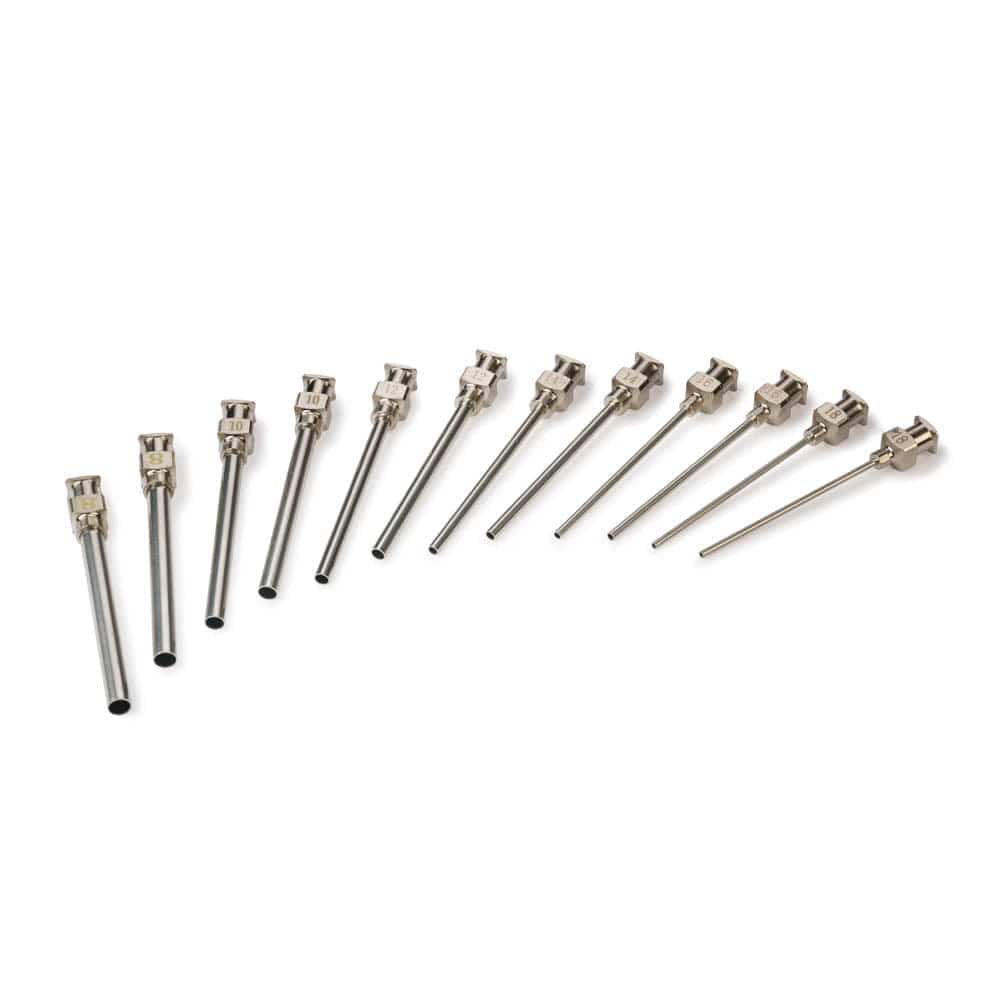 Stainless Steel Luer Lock Applicator Tips - Assorted Sizes - 12 Piece