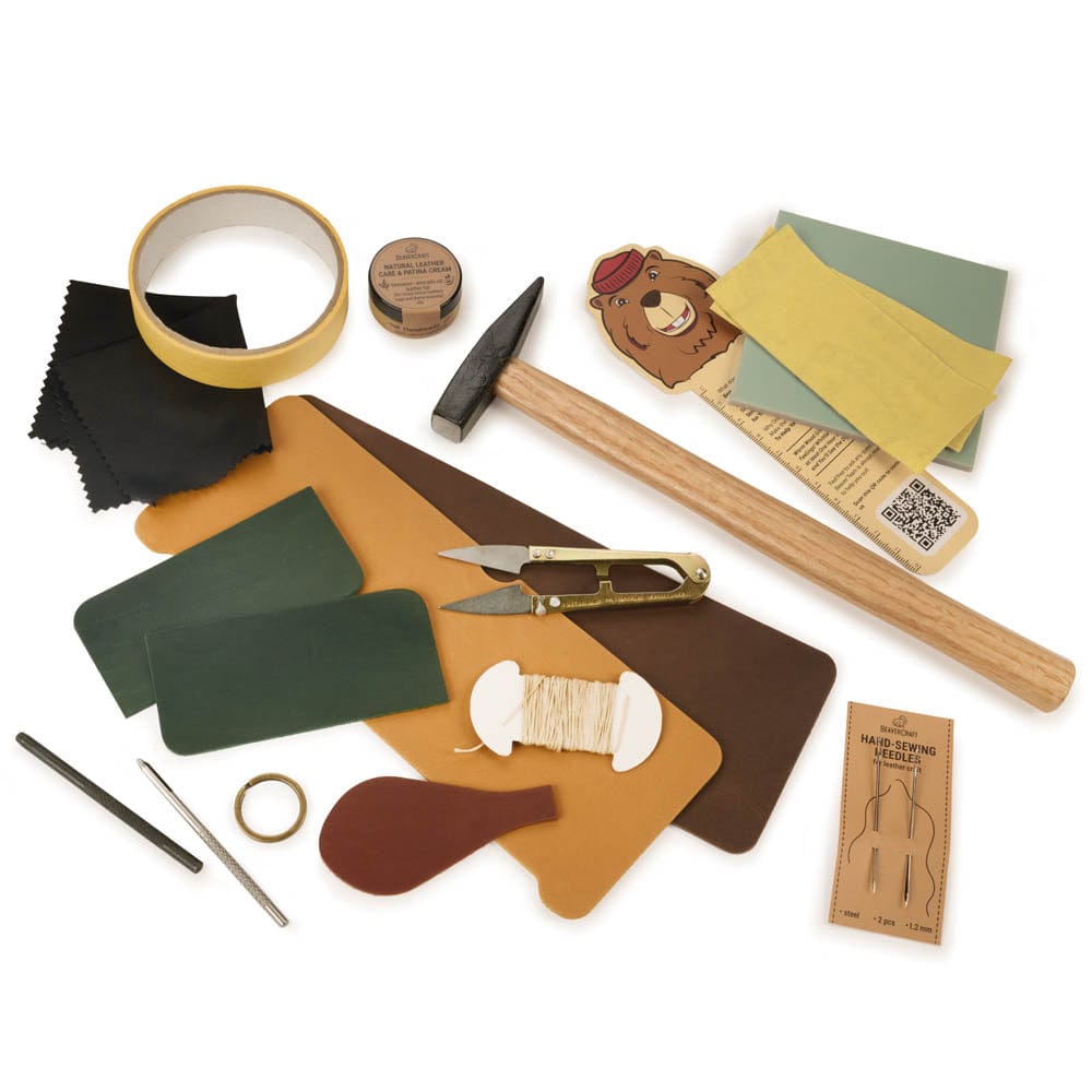 Wallet Leather Crafting Kit - Forest Brown