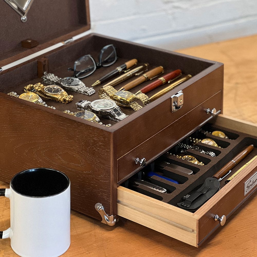 2-Drawer EDC Chest - Dark Oak