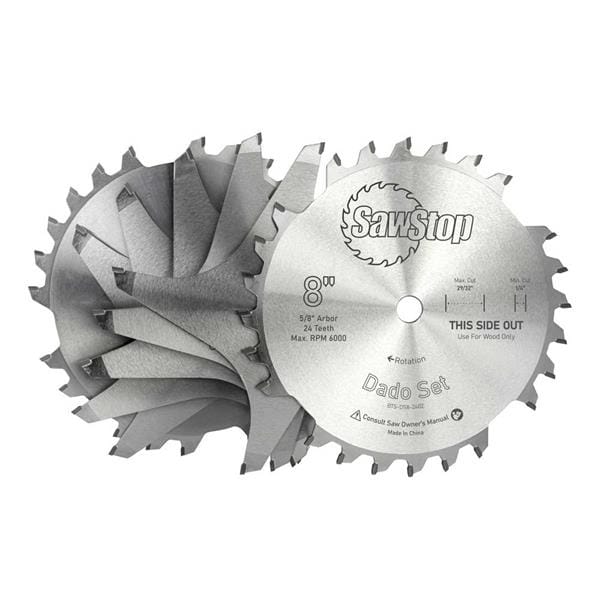 Premium 8" Dado Blade Set with Systainer Case & Accessories