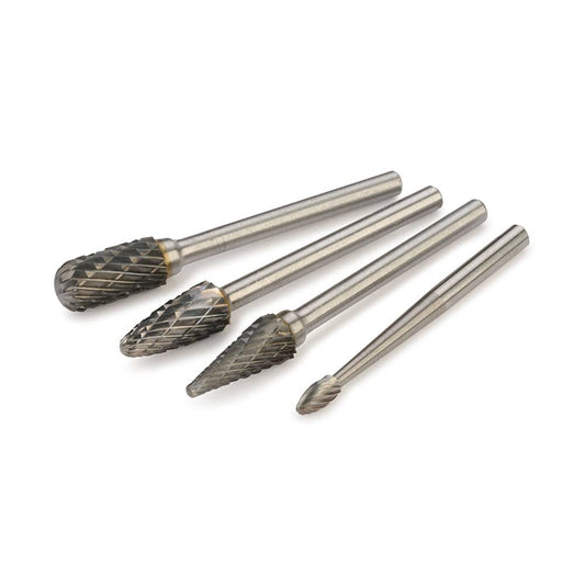 Carbide Burr Assortment - 1/8" Shank - 4 Piece