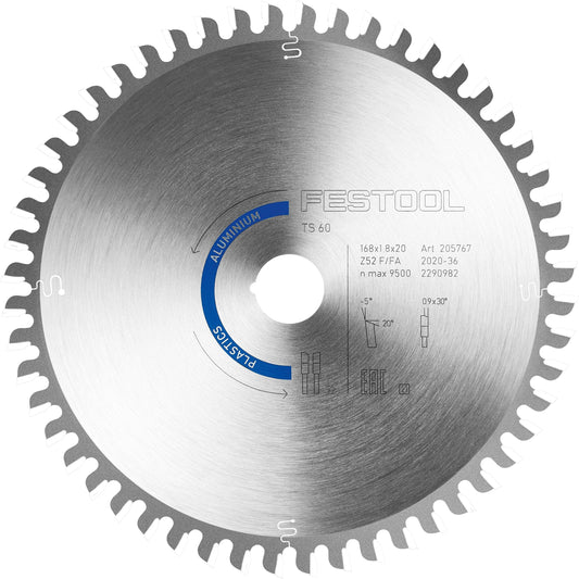 Aluminum Saw Blade 52T - TS 60