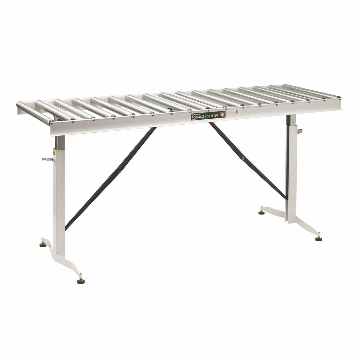 Adjustable Folding Roller Conveyor Table, 66" x 24", HRT-90