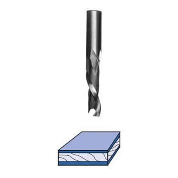Single Flute Up/Down Cut Spiral Router Bit - Solid Carbide