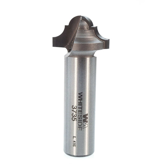 3735 Classical Round Bottom Router Bit 1/2" SH 3/16" R 7/8" D X 1/2" CL X 2-1/8" OL