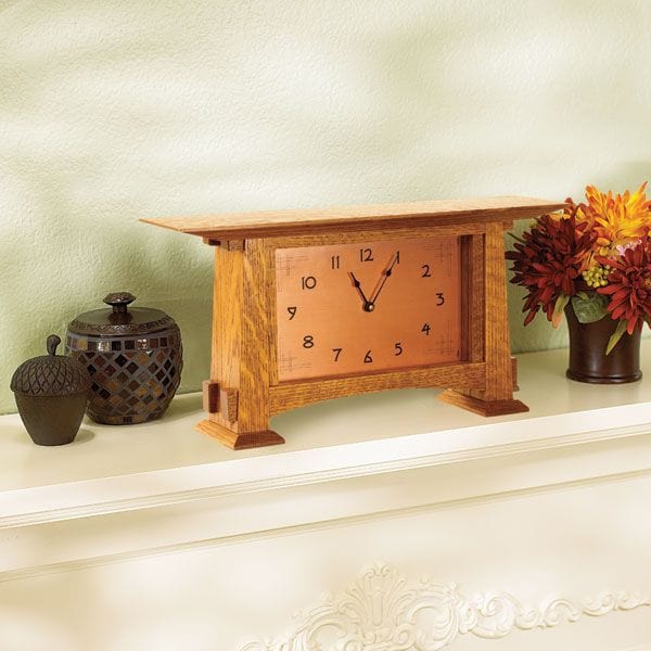 Woodworking Project Paper Plan to Build Arts & Crafts Mantel Clock
