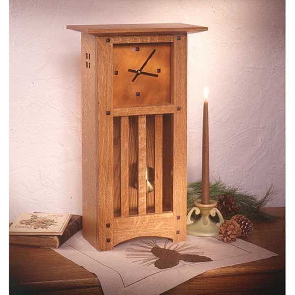Woodworking Project Paper Plan to Build Arts and Crafts Mantle Clock