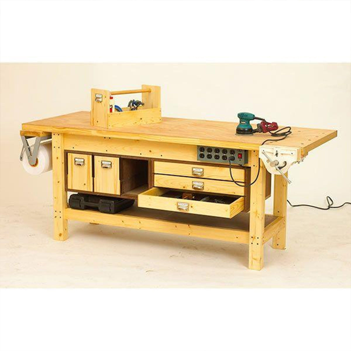 Downloadable Woodworking Project Plan to Build Basic Workbench and 6 Ways to Beef It Up