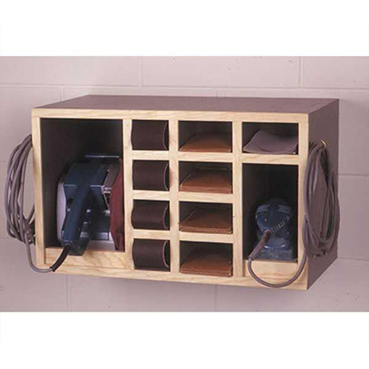 Downloadable Woodworking Project Plan to Build All-In-One Sander Cabinet