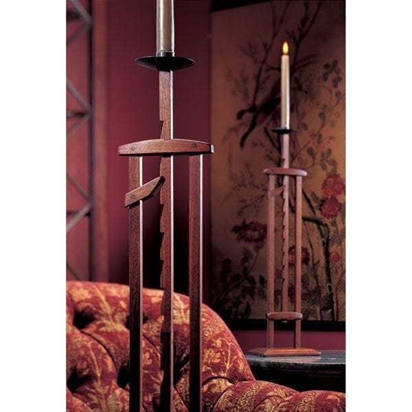 Woodworking Project Paper Plan to Build Ratcheting Candlestand