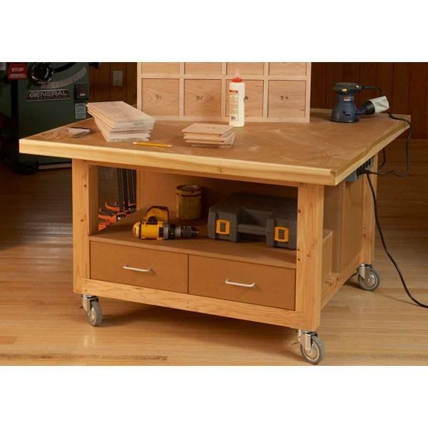Woodworking Project Paper Plan to Build Reliably Rugged Assembly Table