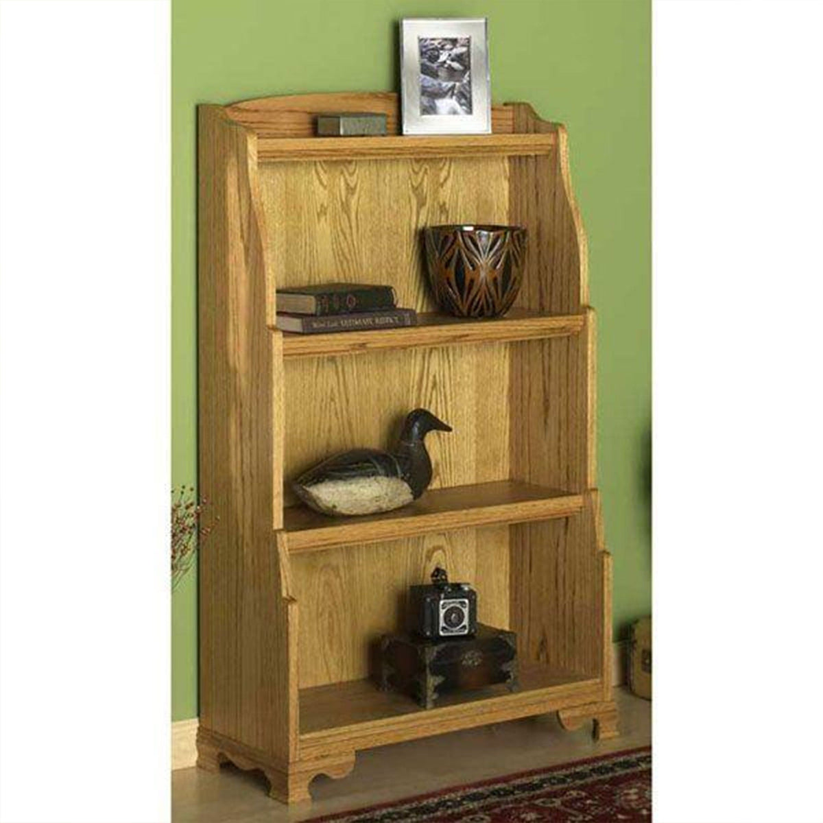 Downloadable Woodworking Project Plan to Build Solid Oak Bookcase
