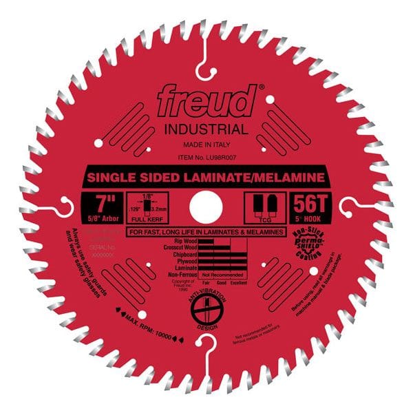 7" Single Sided Laminate/Melamine Blade