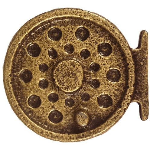 Fly Fishing Reel Pull, Antique Brass, Model 298AB