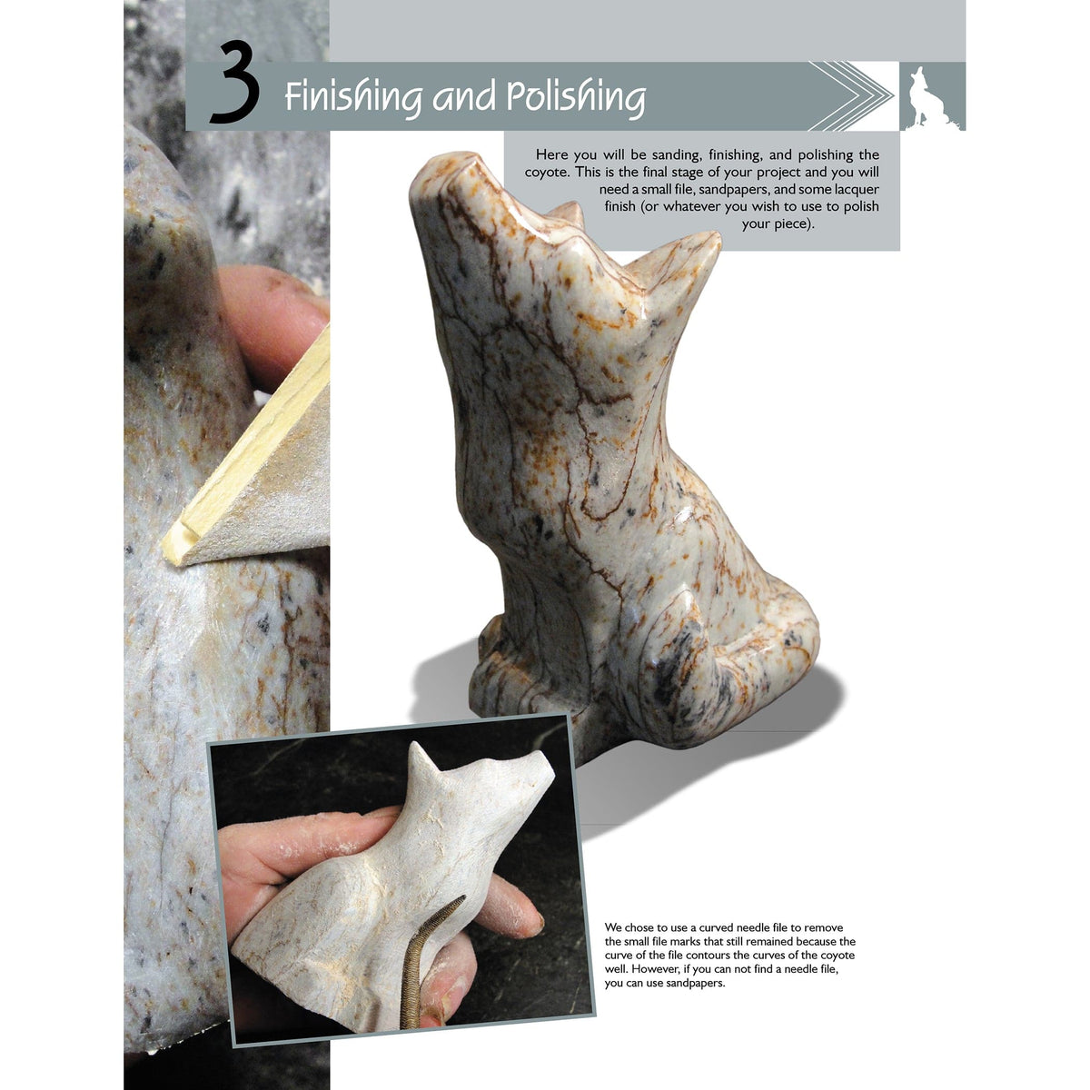 Carving a Coyote in Soapstone