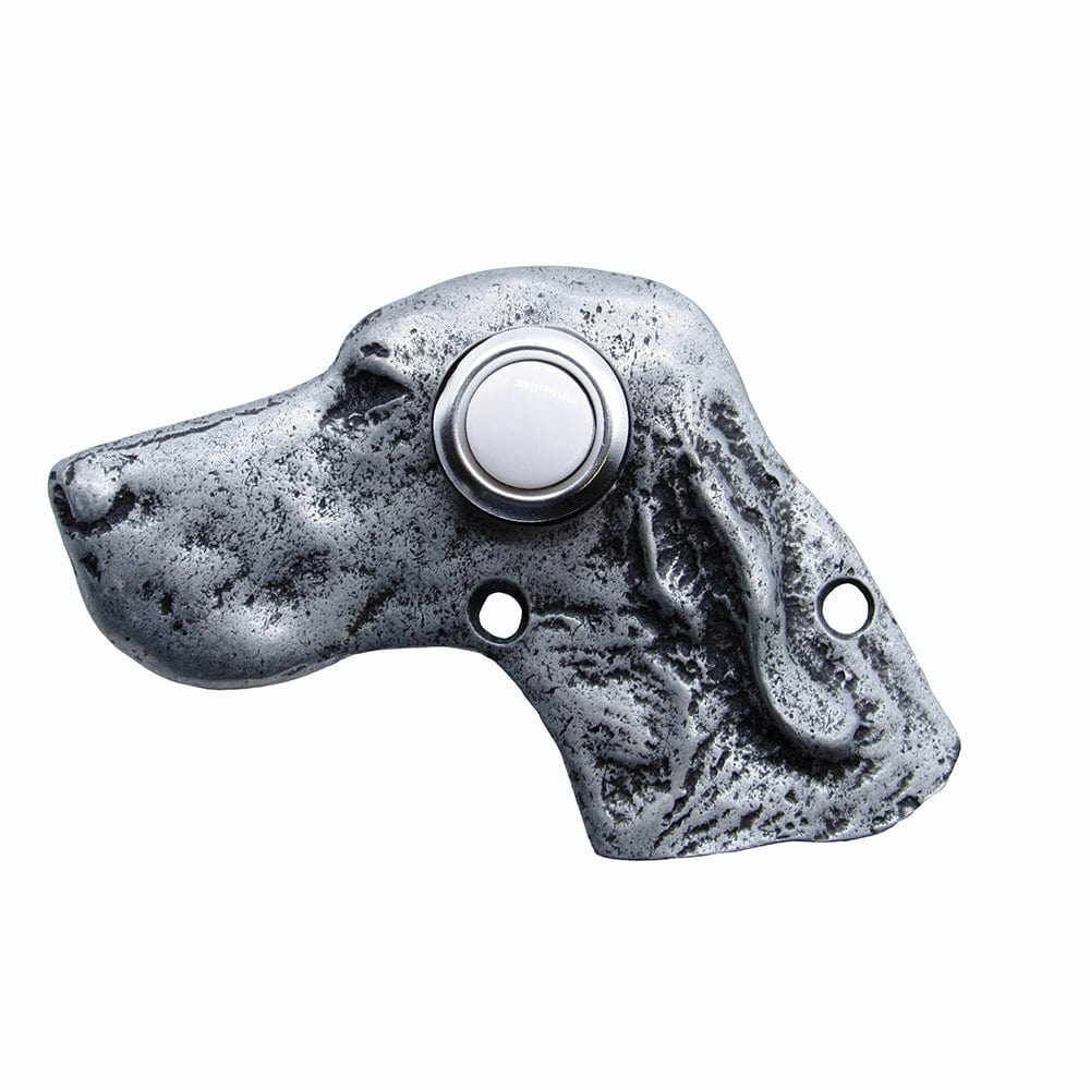 Dog Head Door Bell, Pewter, Model 924P