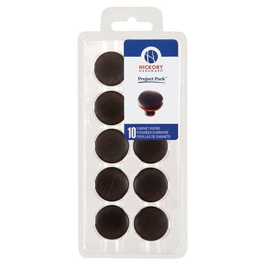 1-1/8" Metropolis Cabinet Knob Project Pack, Oil Rubbed Bronze, 10 pieces