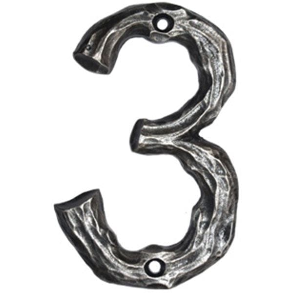 LHN3-N Log House Number 3, Nickel, 1 piece