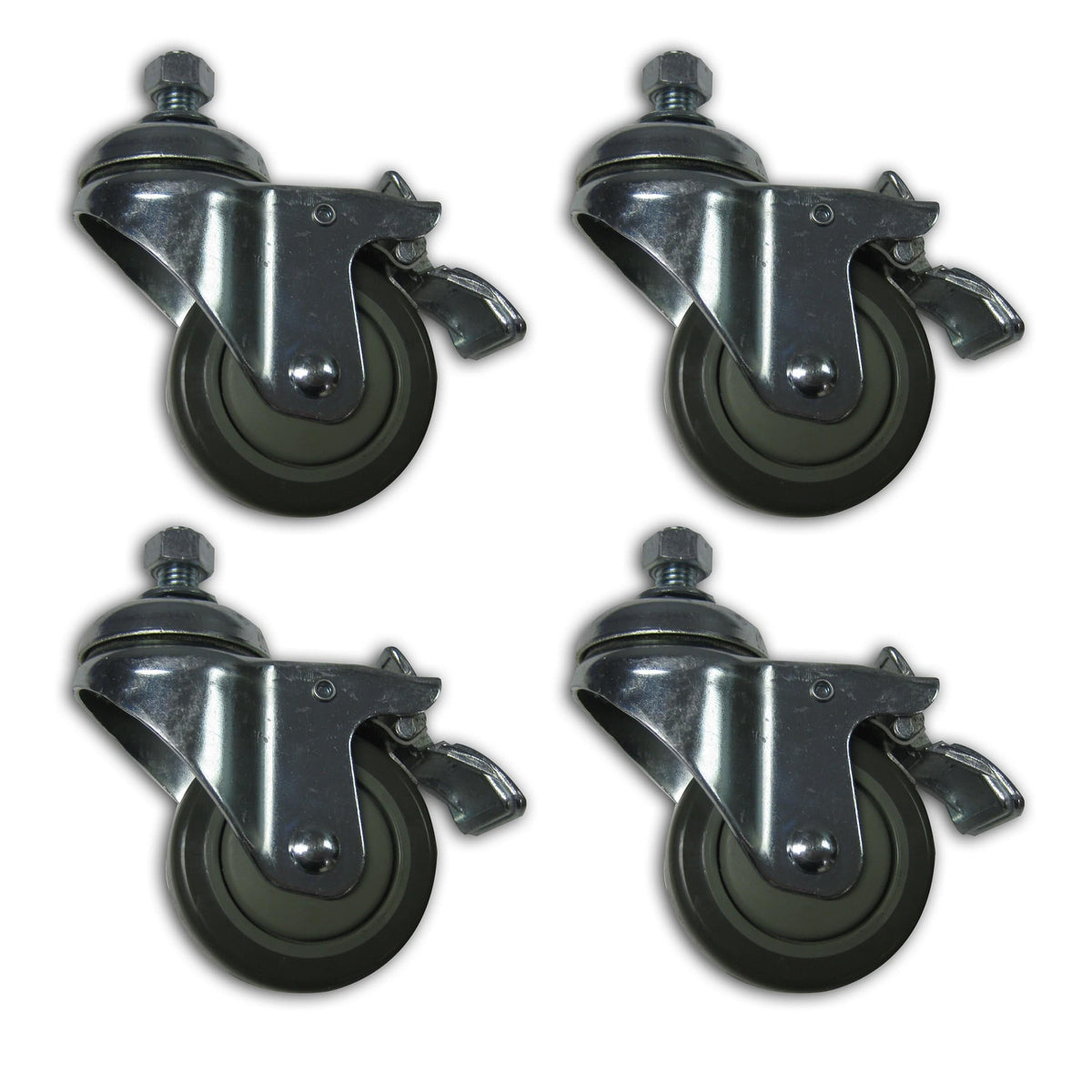 Swivel and Lock Casters - 4 Piece Set