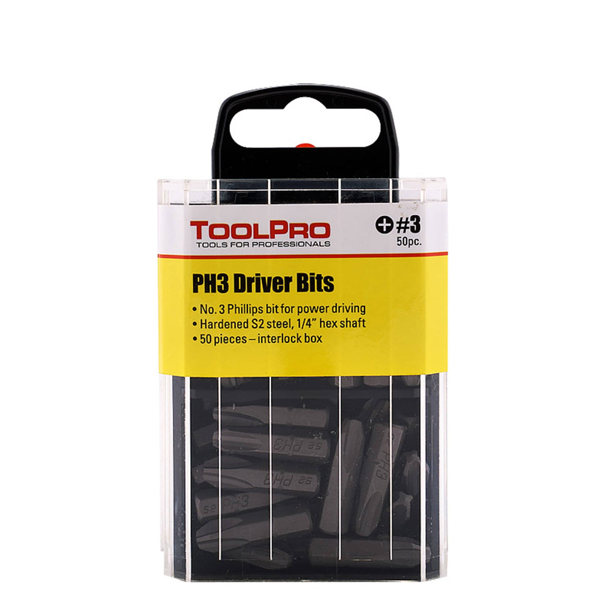 ToolPro Driver Bit with Interlocking Box - 50 Piece
