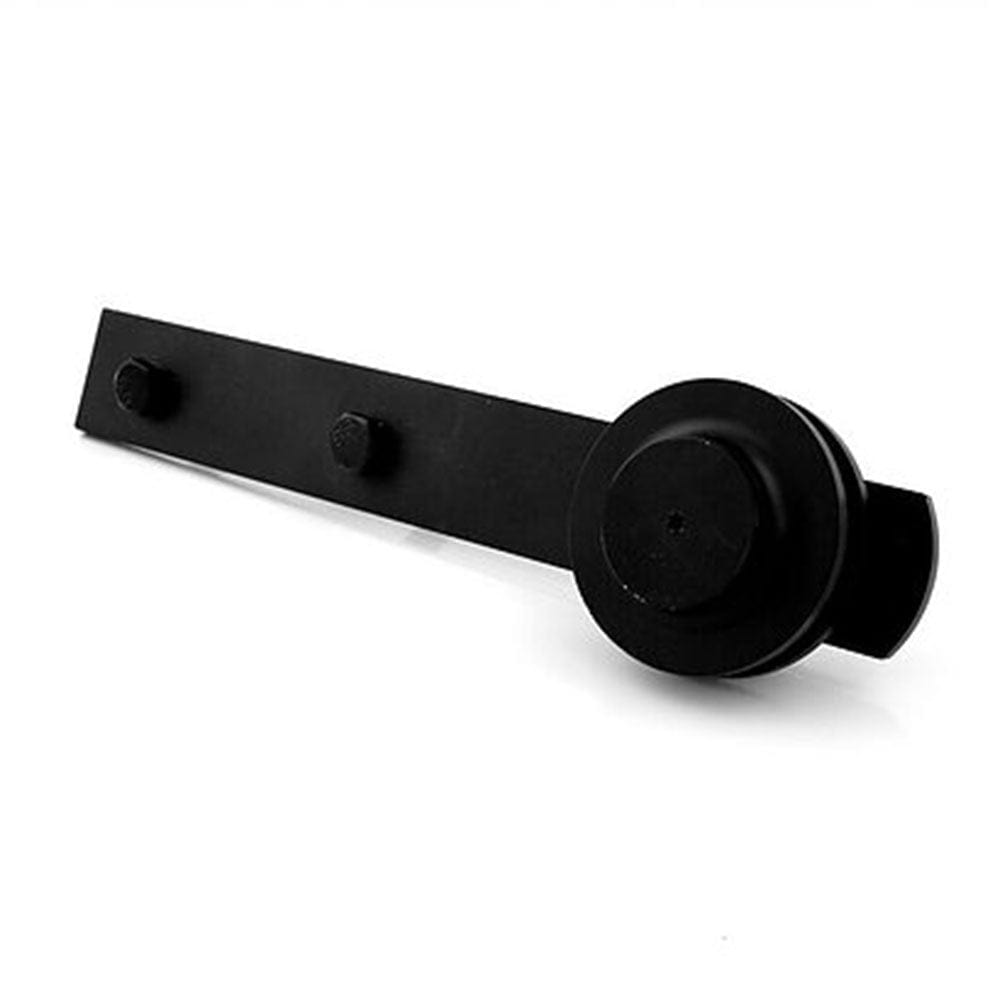 Barn Door Hardware Black Straight Strap 6'6" Rail