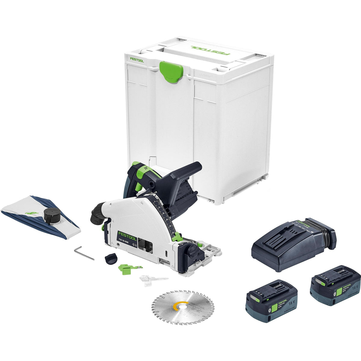 Cordless Track Saw TSC 55 5,2 KEBI-F-Plus