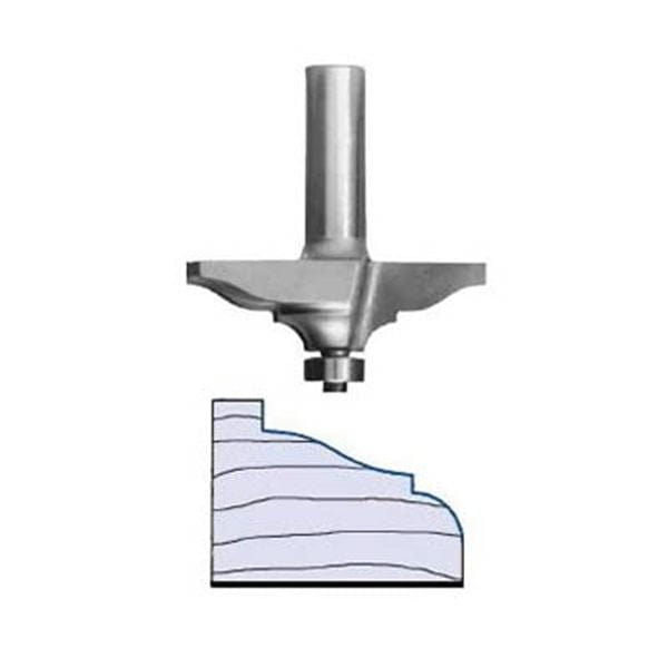 3298 Classical Ogee Table Edge Router Bit 1" PW 2-1/2" D X 3/4" CL X 2-1/2" OL