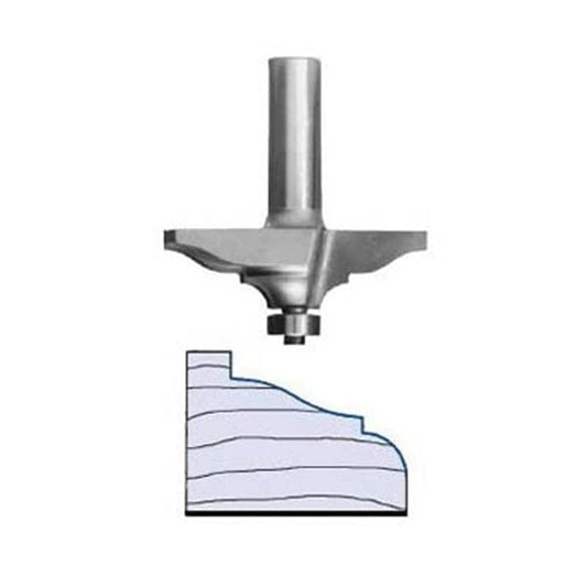3298 Classical Ogee Table Edge Router Bit 1" PW 2-1/2" D X 3/4" CL X 2-1/2" OL