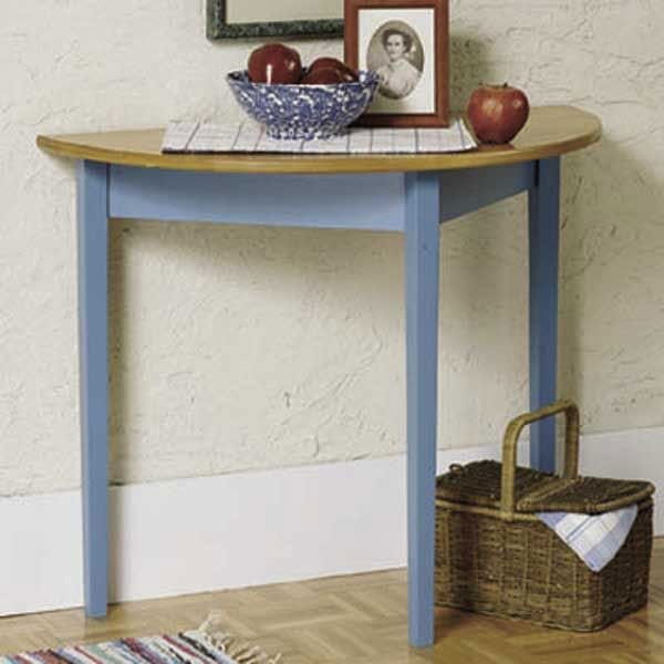 Woodworking Project Paper Plan to Build Half-Round Table