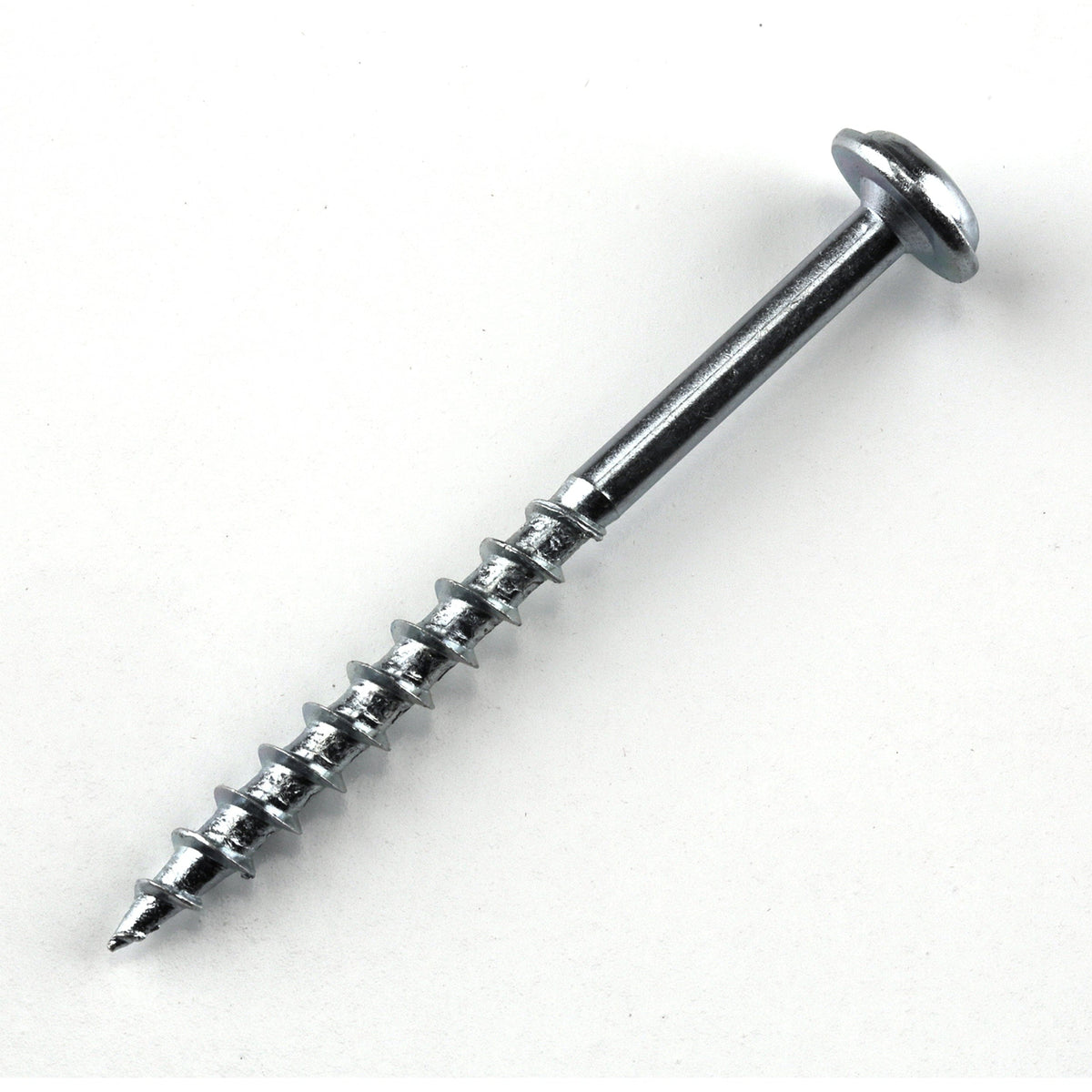 Pocket Hole Screw - #8 Coarse - Square Drive - Washer Head - Zinc