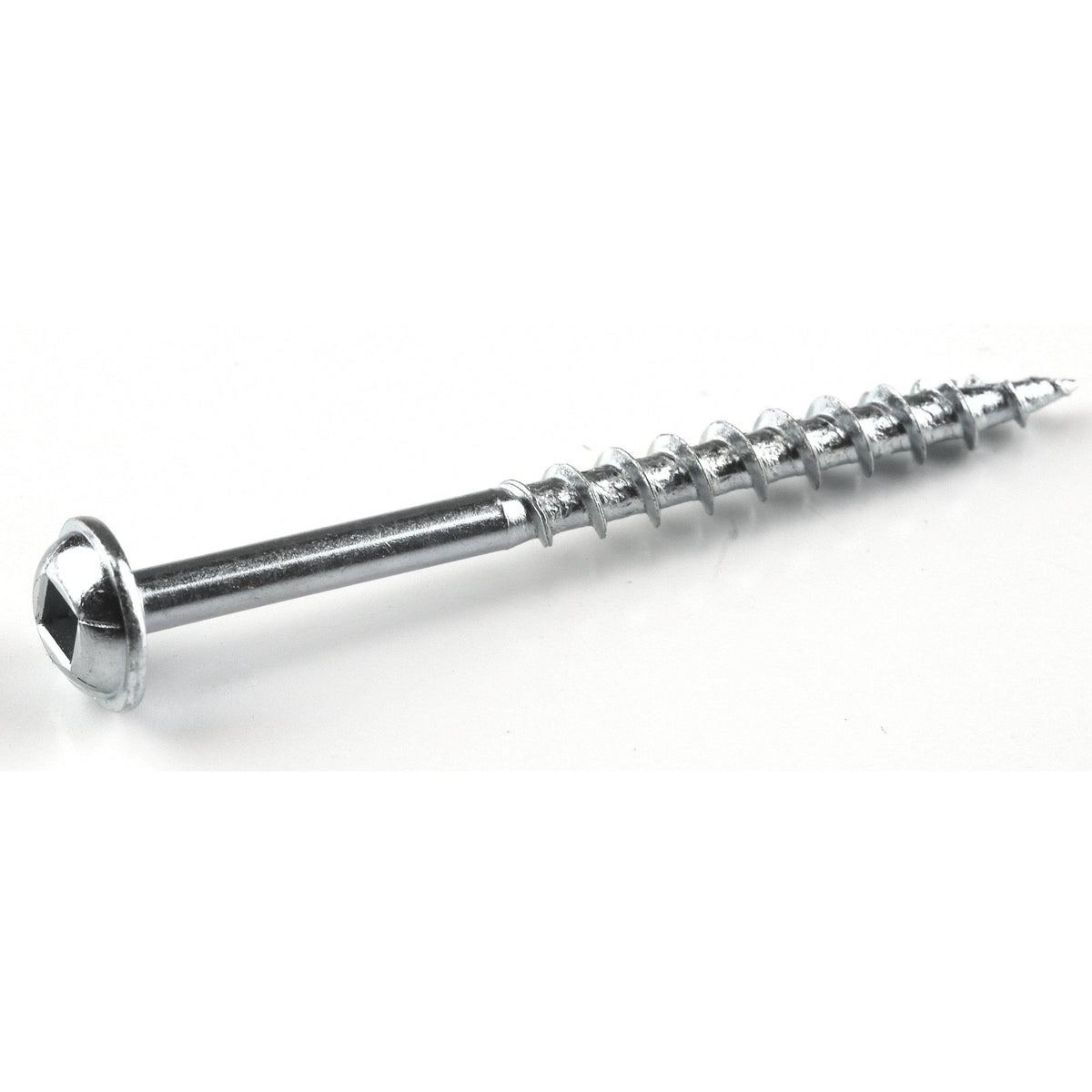 Pocket Hole Screw - #8 Coarse - Square Drive - Washer Head - Zinc